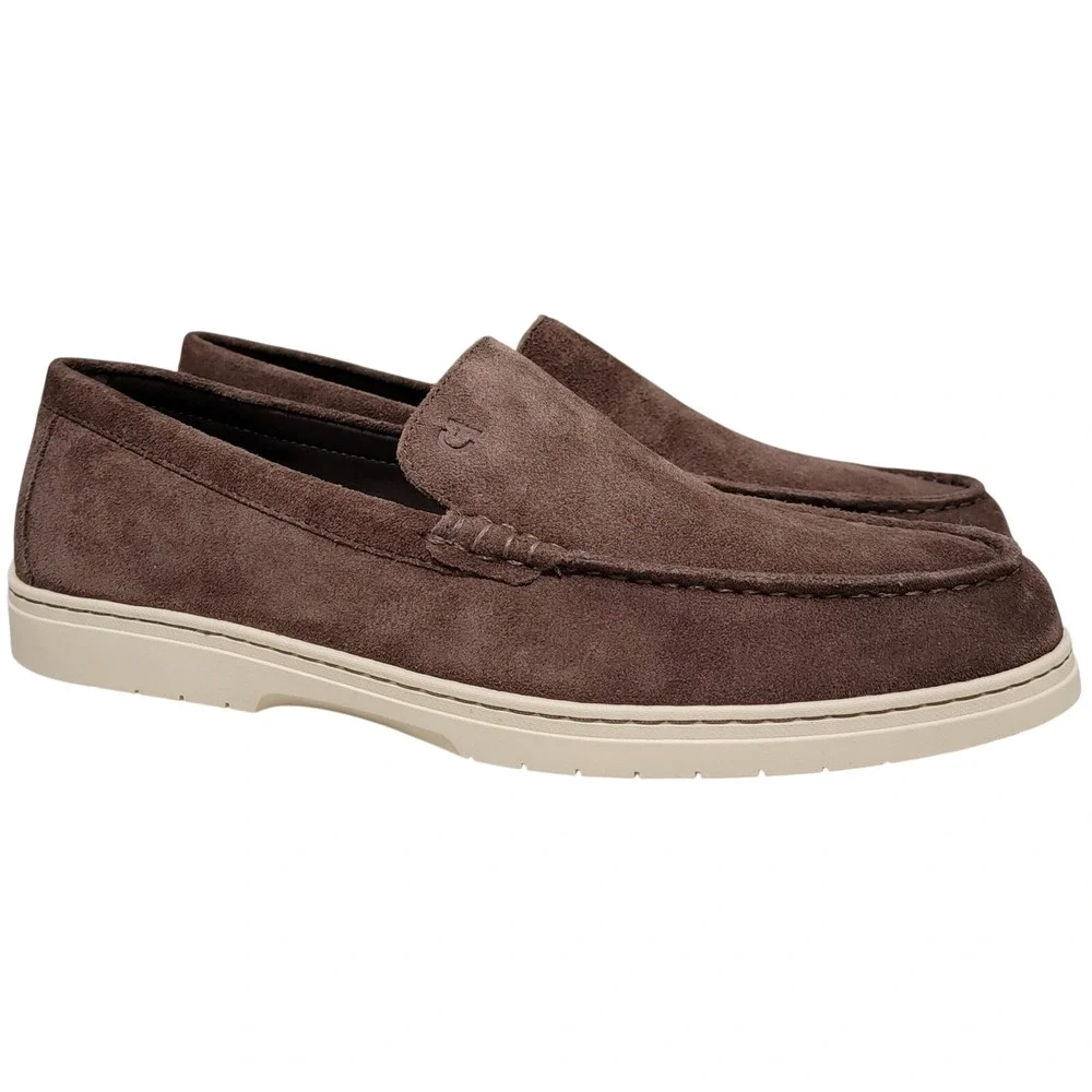 Cole Haan Men Greenwich Grand Venetian Loafers Size US 10M Lava Brown Suede